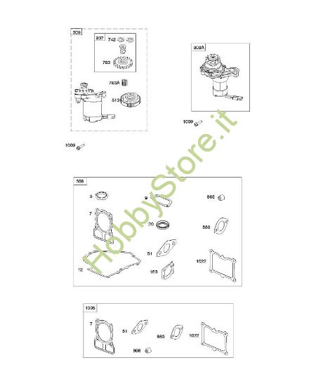 F - Starter elettrico/set guarnizione B&S - 10 €¦ 100602-0118-B8 brand Stihl